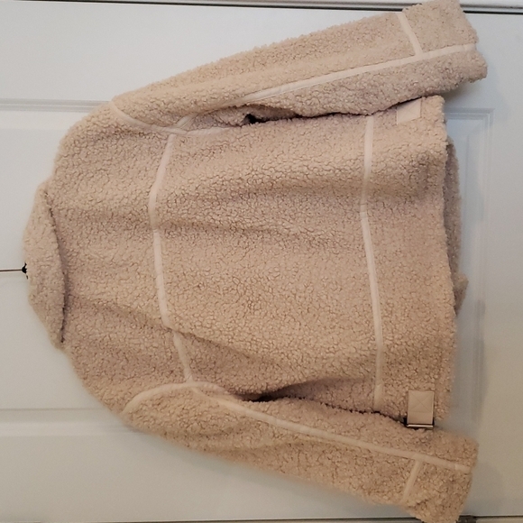 a.n.a. Women's Zipper Sherpa Reversible Jacket Cream - Size L - Picture 6 of 11